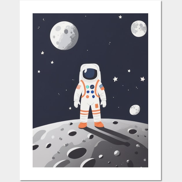 Astronaut On Moon Wall Art by Perspektiva